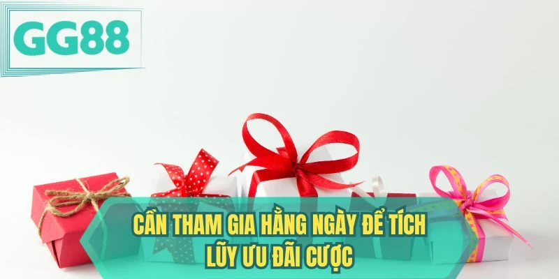 Cần tham gia hằng ngày để tích lũy ưu đãi cược